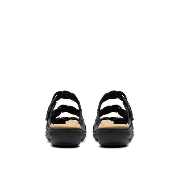 Clarks Collection Leather Slide Sandals - Laurieann Rio  NWT Clarks Women\'s, Laurieann Rio Sandal , black leather  -SZ 6